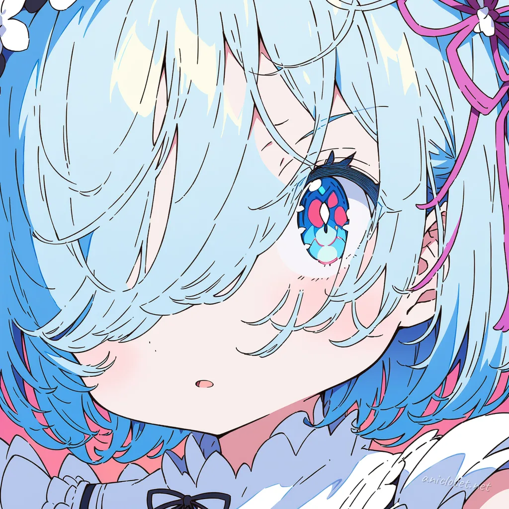 Rem in Idol #01 outfit, anime lookbook illustration